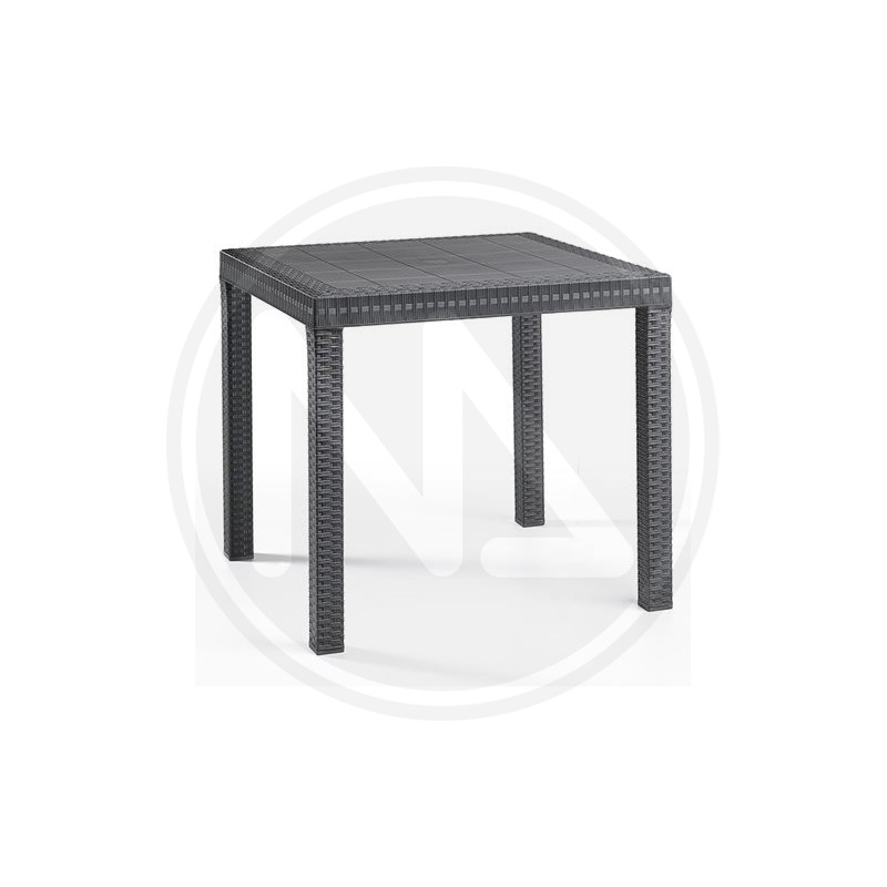 ANTRACITE SQUARE RESIN TABLE "SATURNO"