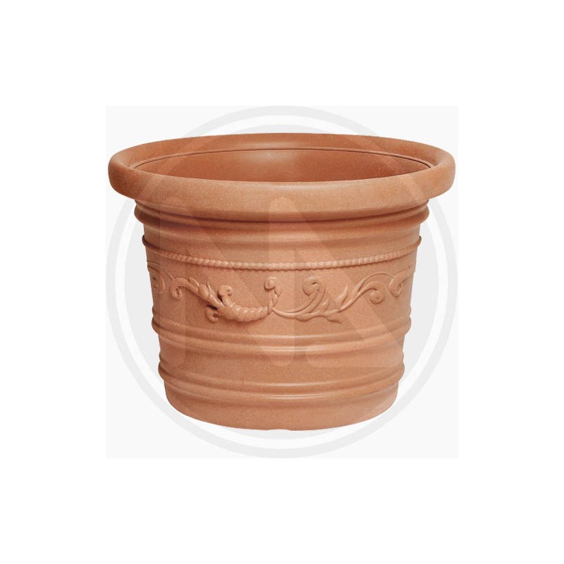 FLOWER POT FESTOONED "terracotta"