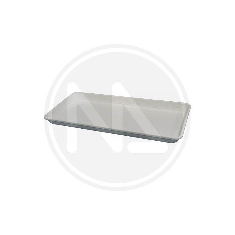 SAUCER RECTANGULAR FLOWER POT FESTOONED "BIANCO"