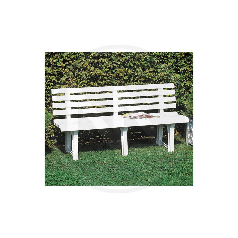 WHITE RESIN BENCH "PROCIDA"
