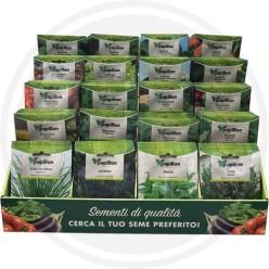 ESPOSITORE DA BANCO PER SEMI PER ORTO PAPILLON 20 POSTI