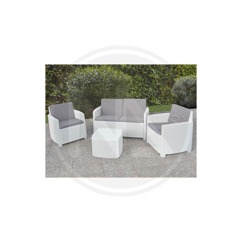 salotto in resina bianco "PANAREA"