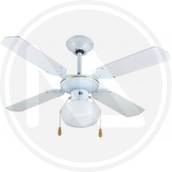 CEILING FAN 4 BLADES WITH LIGHT reversible "ZFS9107B" zephir