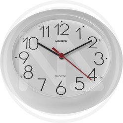 OROLOGIO DA PARETE in PLASTICA BIANCO MAURER