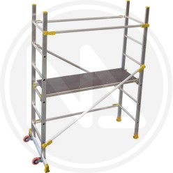 ALUMINUM SCAFFOLD WITH PLAN AND WHEELS MAURER