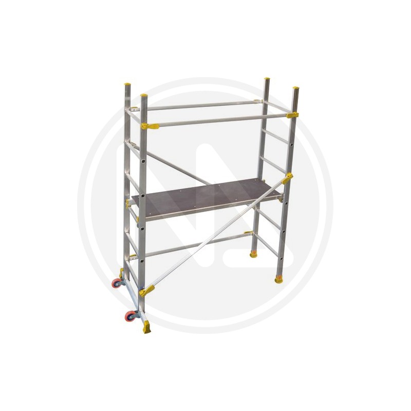 ALUMINUM SCAFFOLD WITH PLAN AND WHEELS MAURER