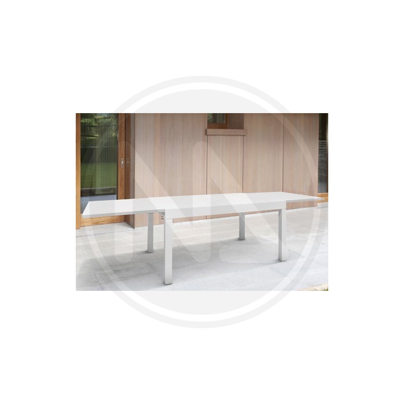 EXTENDABLE ALUMINUM TABLE "CERBOLI" papillon