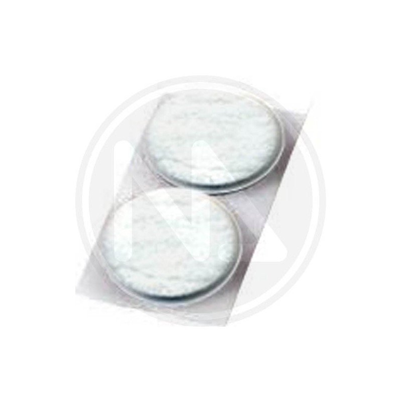 WHITE ROUND ADHESIVE FELT PAD IN SACHET MAURER