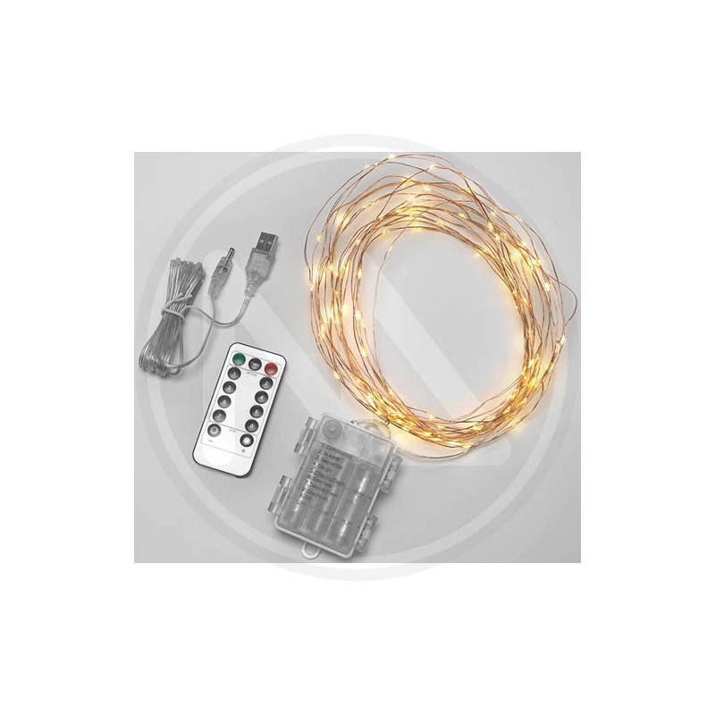 LUCI 100 MICROLED BATTERIA/USB MAURER