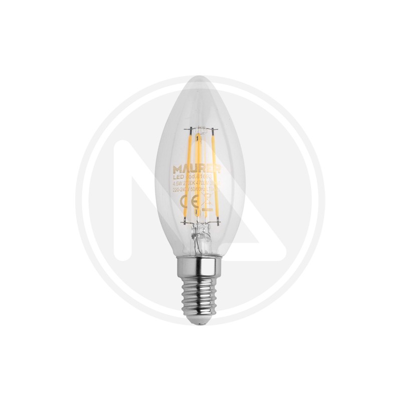 LED LAMP WITH TRANSPARENT "OLIVA" FILAMENT MAURER