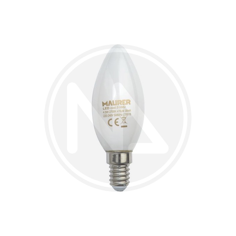 LED LAMP WITH  FILAMENT "OLIVE" MILKY MAURER