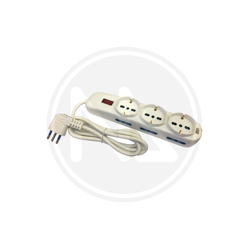 MULTI-SOCKET 3 SCHUKO + 6 BY-PASS with switch MAURER
