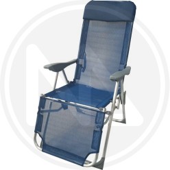 MULTI-POSITION ALUMINUM CHAIR with footrest PAPILLON