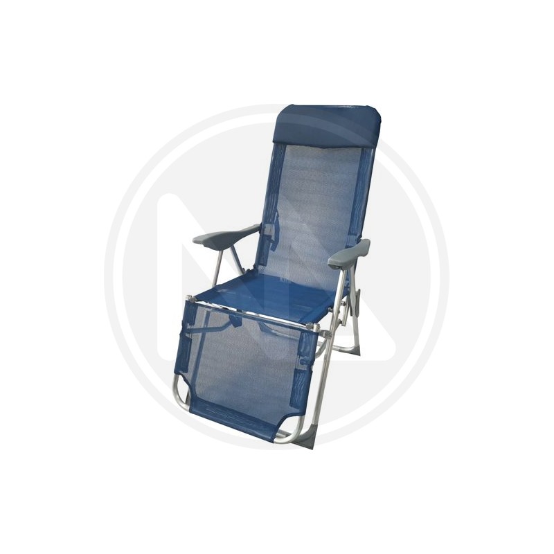 MULTI-POSITION ALUMINUM CHAIR with footrest PAPILLON