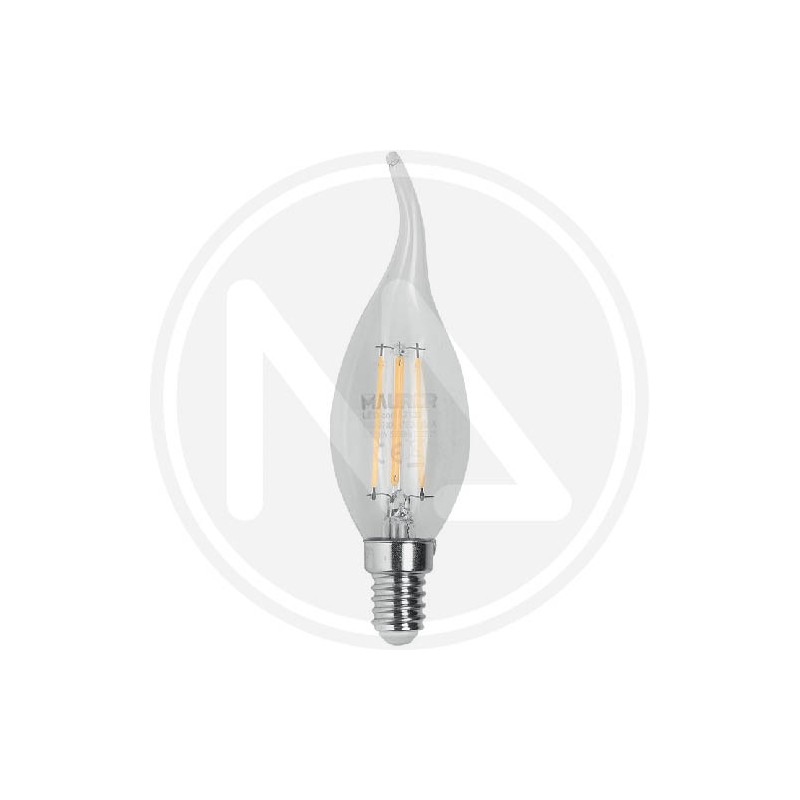 LED LAMP WITH TRANSPARENT "BLAST" FILAMENT MAURER