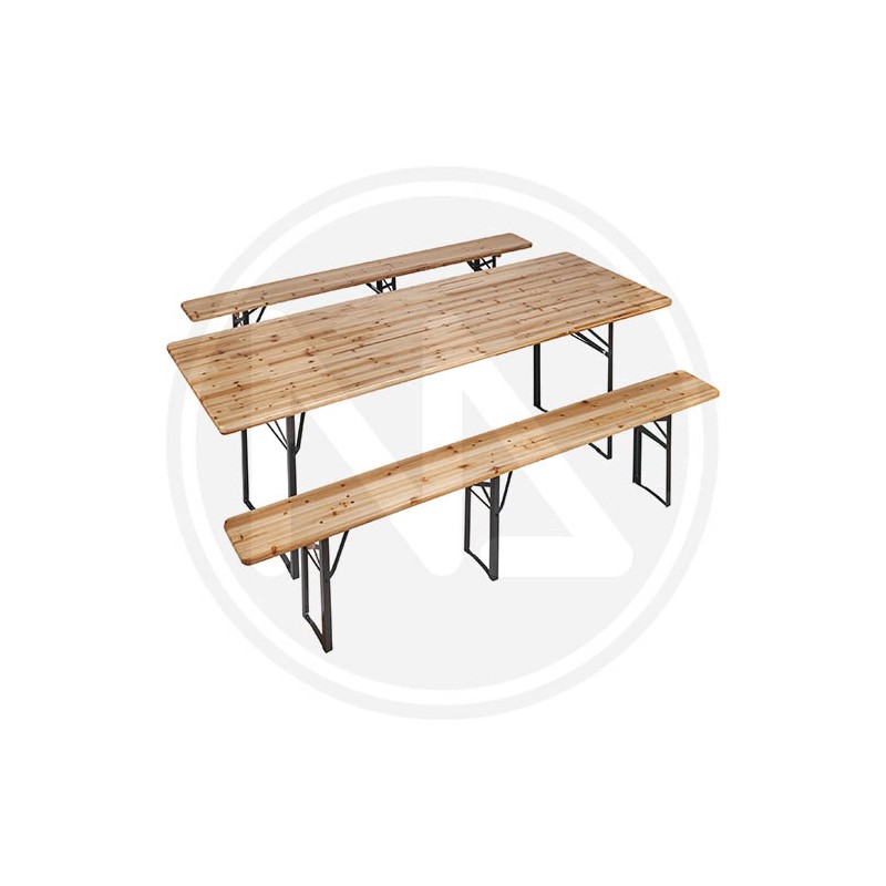 BREWERY SET TABLE+2 BENCHES PAPILLON