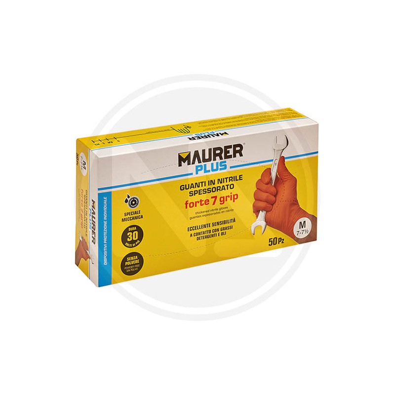 GUANTI IN NITRILE speSsorato "FORTE 7 GRIP" MAURER PLUS