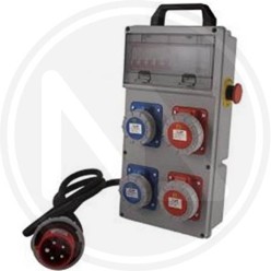 ASC PANEL FOR CONSTRUCTION SITE WITH 2+2 SOCKETS + EMERGENCY BUTTON MAURER PLUS