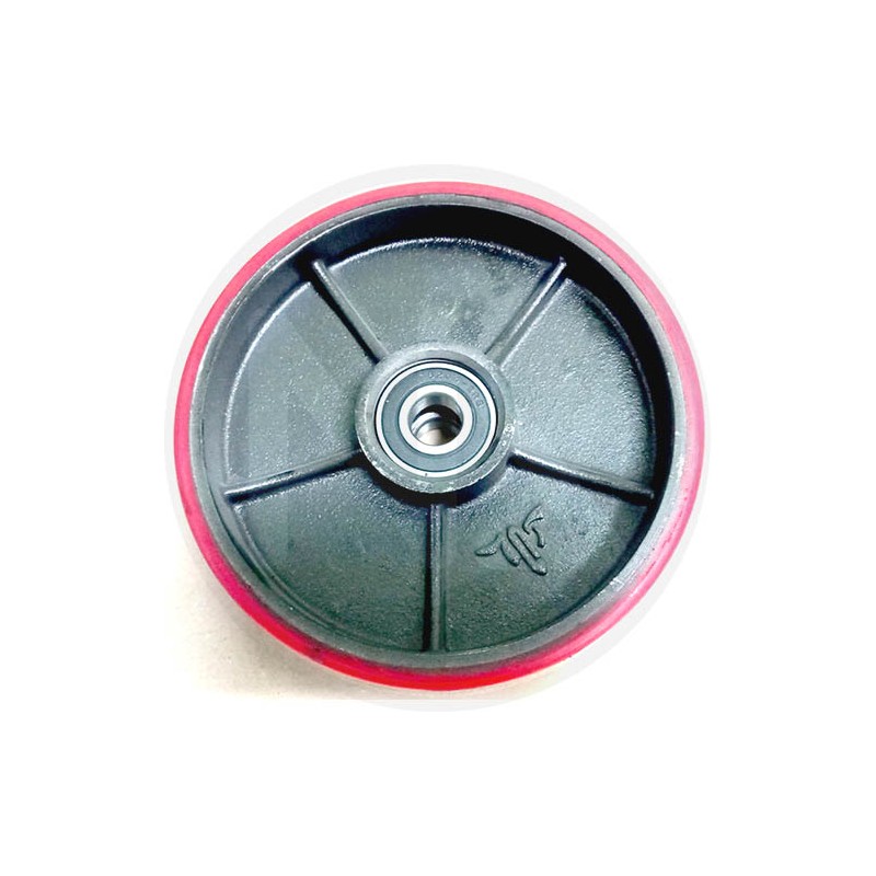 SPARE PARTS FOR PALLET TRUCKS (83069) MAURER - LARGE WHEEL RUBBER HANDLE SIDE