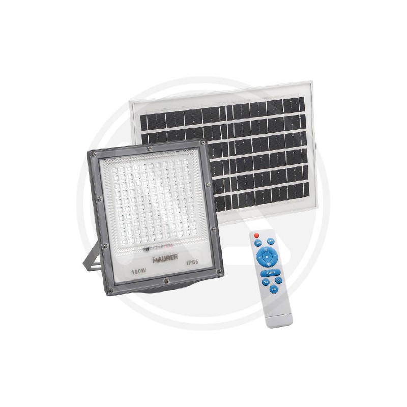 LED PROJECTOR WITH SOLAR PANEL AND REMOTE CONTROL MAURER