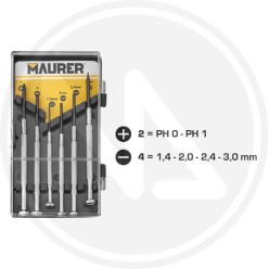 CACCIAVITI PER OROLOGIAIO IN SERIE 6 PZ (ex 80153) MAURER