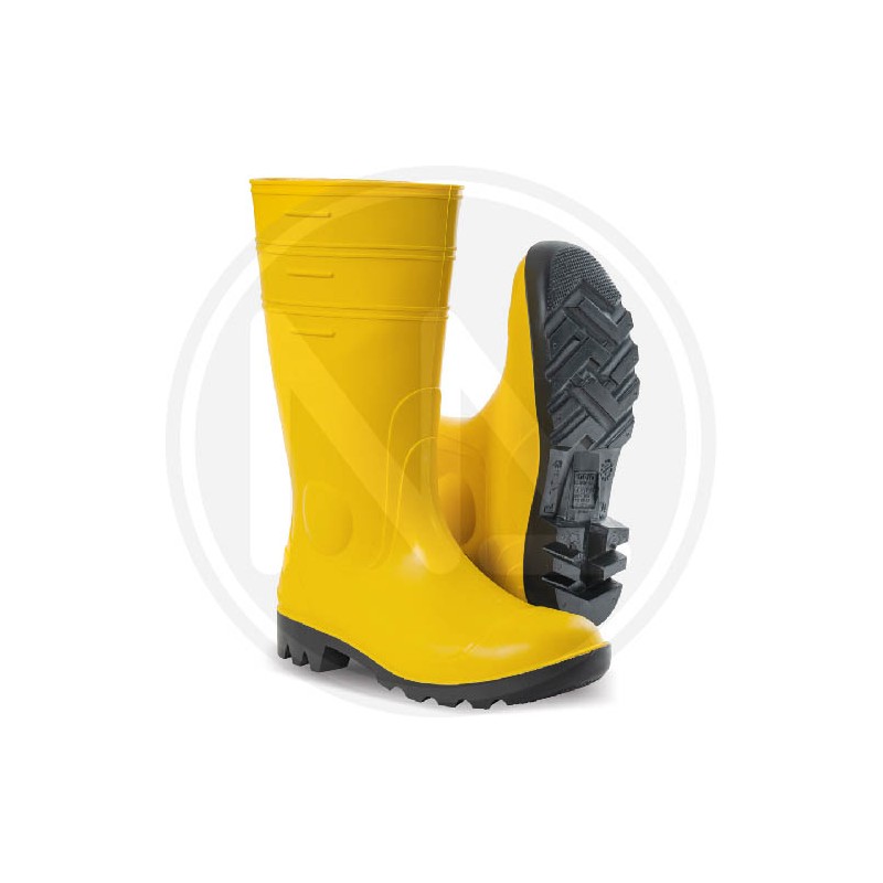 long YELLOW pvc safety boots maurer