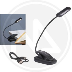 LAMPADA LED DA TAVOLO RICARICABILE USB CON CLIP MAURER