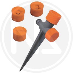 stationary sprinkler with plastic spike papillon