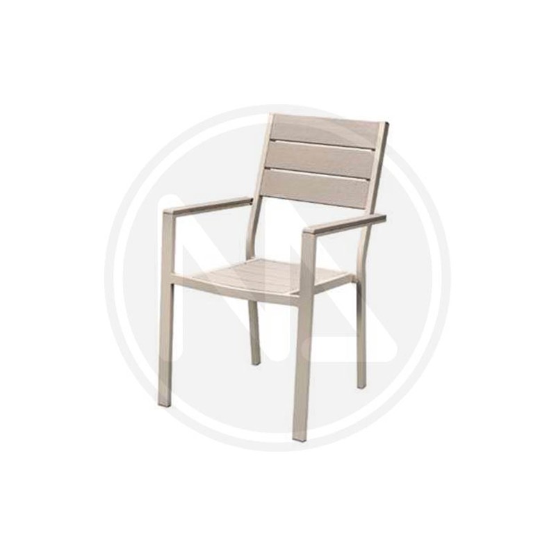 ARMCHAIR PVC E METAL TABLE "STINTINO" brawn PAPILLON