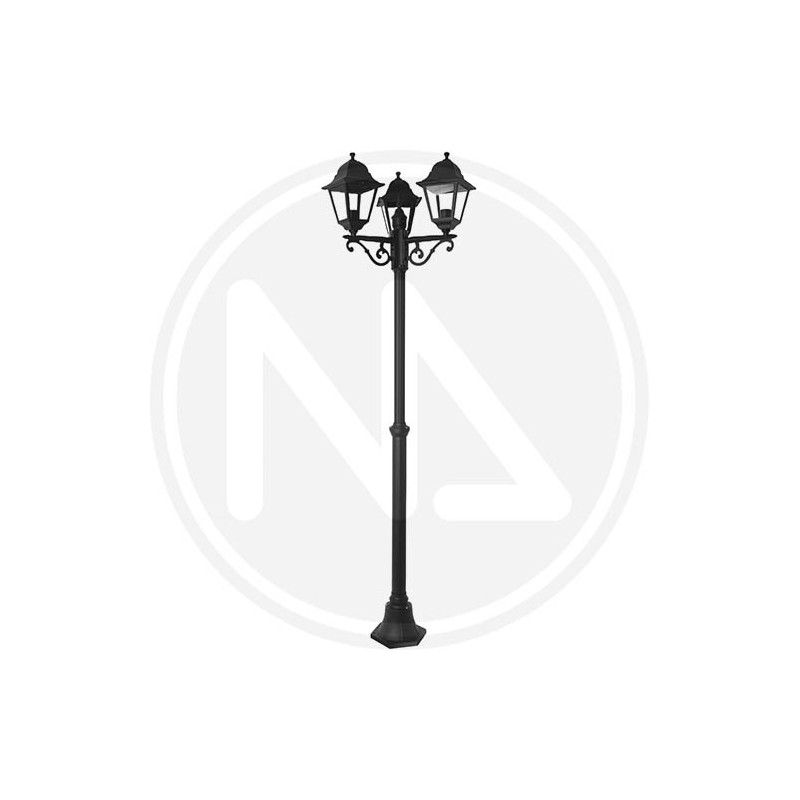 garden lamp post "charme" 3 luci papillon
