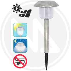 Solar lamp for garden "HELIOS INOX" papillon