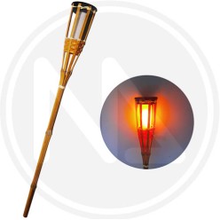 SOLAR GARDEN LAMP IN BAMBOO papillon