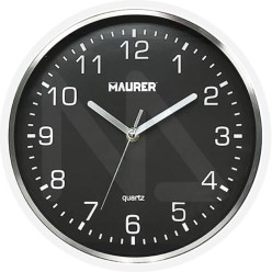 black PLASTIC WALL CLOCK MAURER