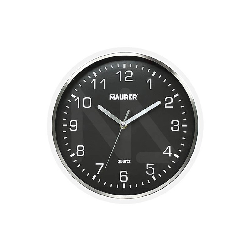 black PLASTIC WALL CLOCK MAURER