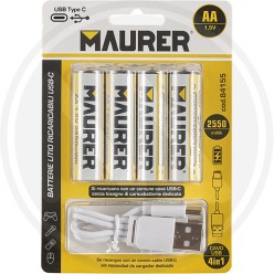 BATTERIE RICARICABILI USB STILO MAURER