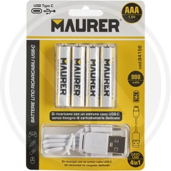 BATTERIE RICARICABILI USB miniSTILO MAURER