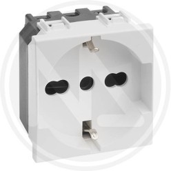 TRIVALENT SCHUKO SOCKET 2P+T10/16A WHITE MAURER