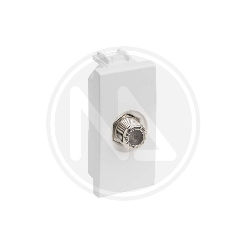 white coaxial socket sat/tv f tipe delight line maurer