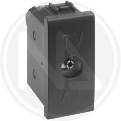 DELIGHT LINE COAXIAL TV/SAT SOCKET GLOSSY NERO MAURER