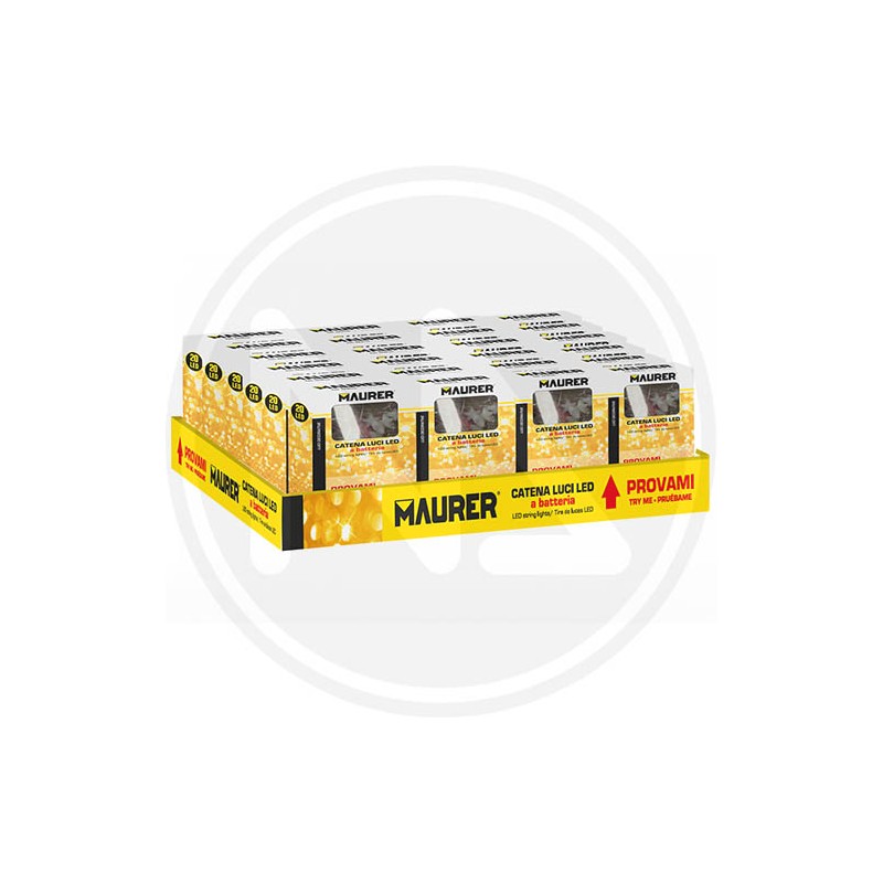CHAIN ??20 LED LIGHTS BATTERY POWERED "TRY ME" MAURER