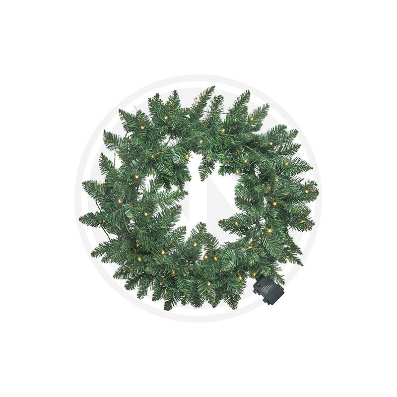 GREEN GARLAND WITH BATTERY LIGHT MAURER