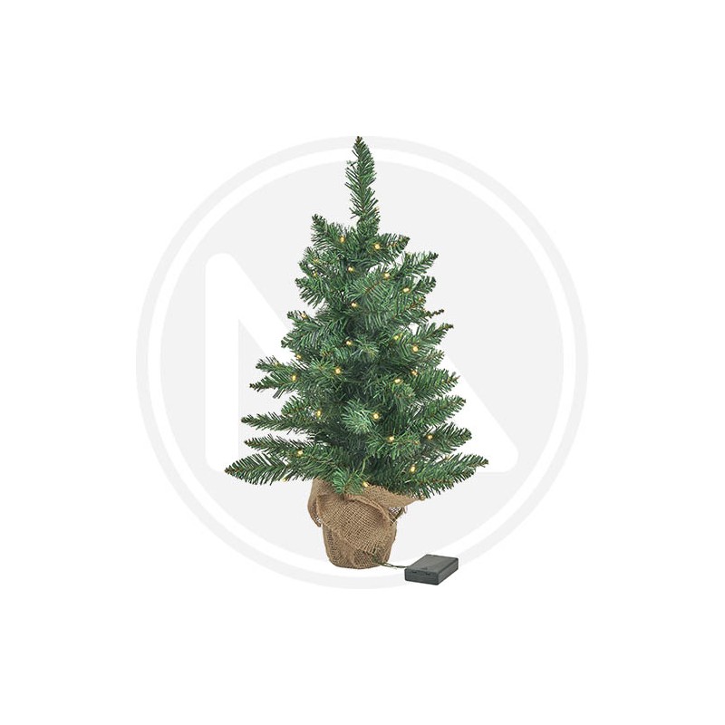 SMALL CHRISTMAS TREE green with BUILT-IN BATTERY LIGHTS MAURER