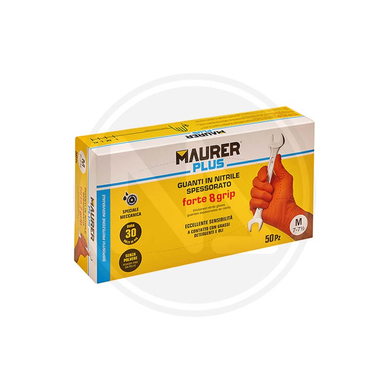 NITRILE GLOVES "FORTE 8 GRIP" MAURER PLUS