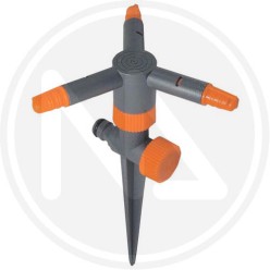 irrigatore rotante 3 bracci + puntale pvc papillon
