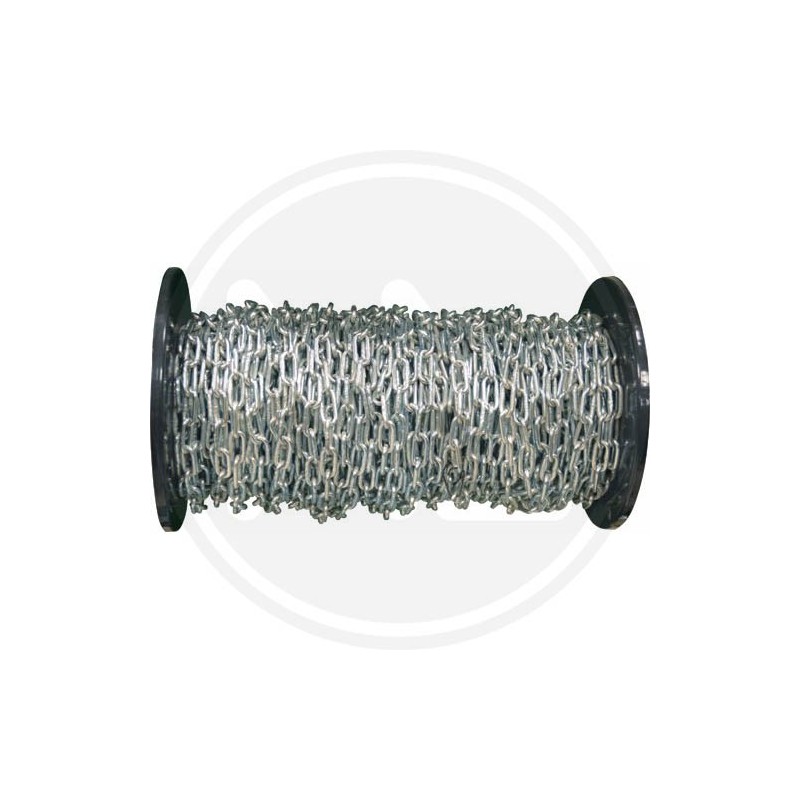 chains-long link steel zinc-chrome in reel-maurer