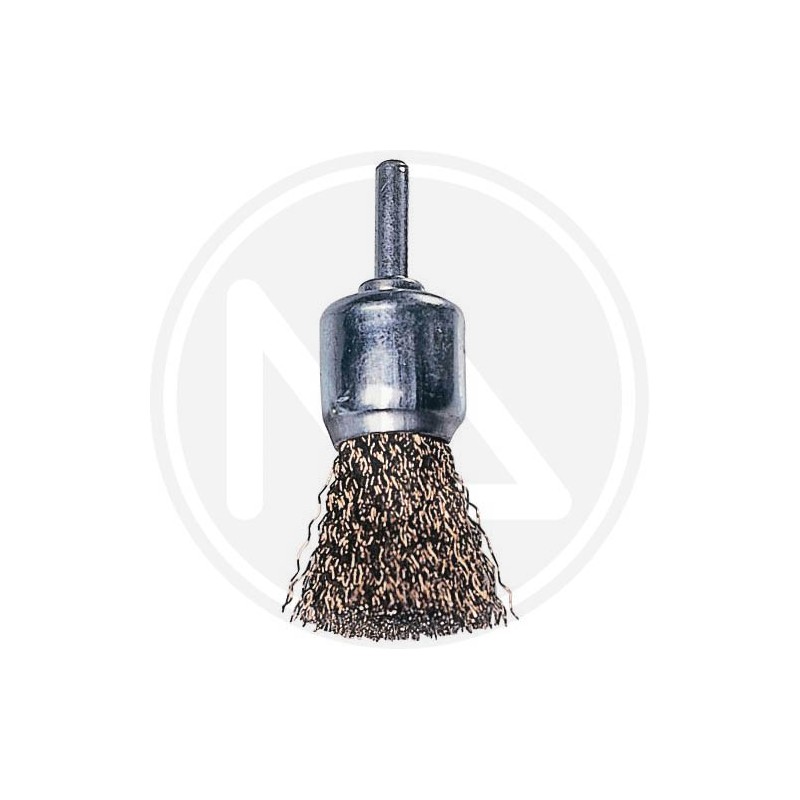 end  brush steel crimped wire  with shank  maurer