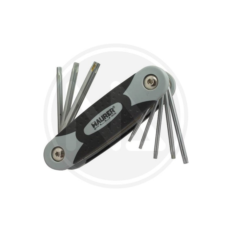 CHIAVI maschio TORX IN SERIE 8 pz. pieghevoli maurer PLUS