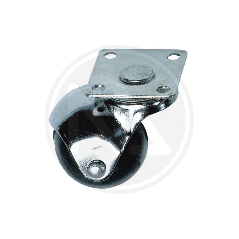 nylon spherycal wheel with revolving plate maurer