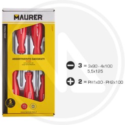 screwdrivers 5 pz. set pro reds maurer