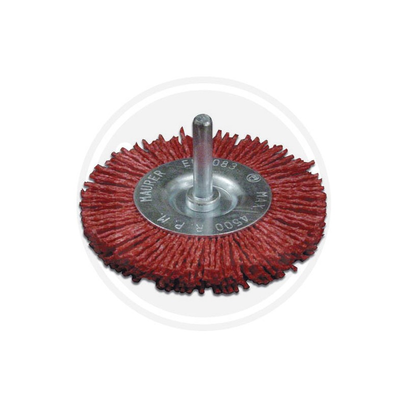 wheel brush grinding nylon wire with shank maurer
